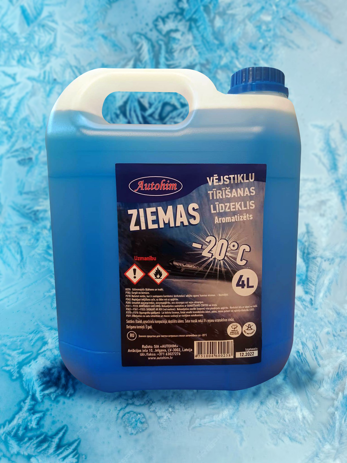 Autohim vējstiklu tīrīšanas līdzeklis, ziemas -20°C 4L